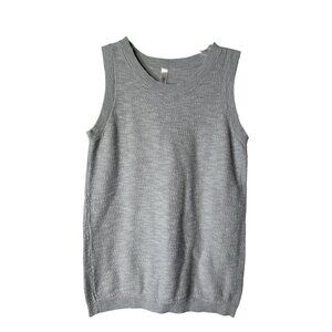 Daisies Knit Sleeveless Top Size S/M Light Blue Cotton Viscose Blend